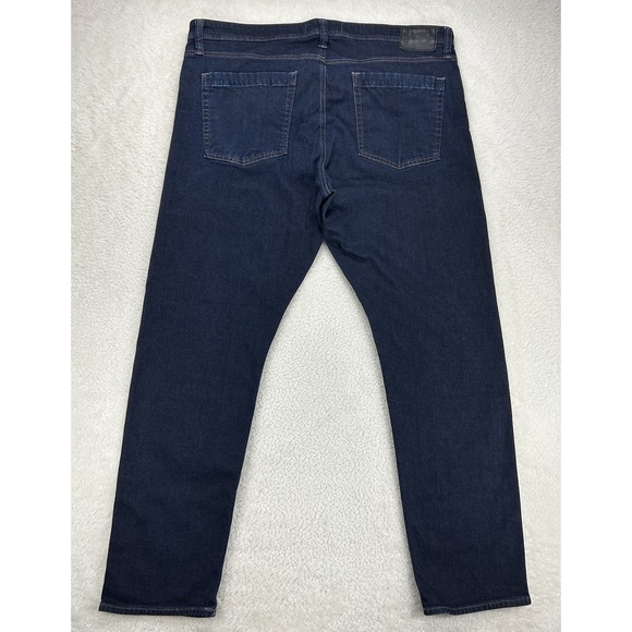 Revtown Sharp Jeans Mens 40x32 Stretch Slim Fit Dark Blue Decade Denim - Picture 12 of 16